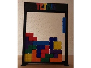 tetris display frame video games 3d print model - Mito3D