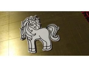 unicorn keychain keychains bearprinted medvedtiskne unicorns 3d print model - Mito3D