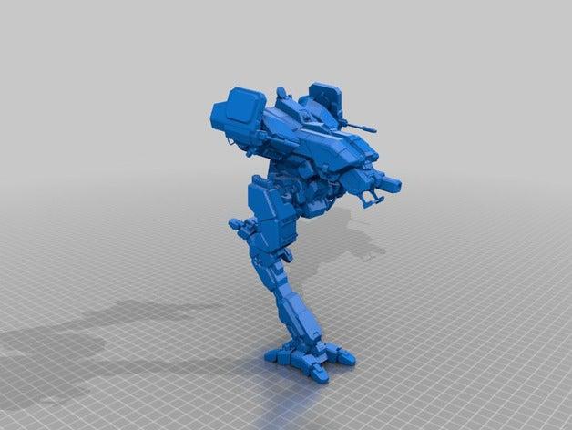 6mm locust lct-1v - Spielzeug Spiele battletech mwo battlemech mech 3D print model - Mito3D
