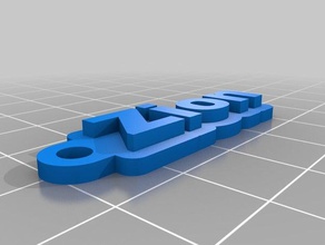 sion trousseau de clés porte-clés personnalisé 3d print model - Mito3D