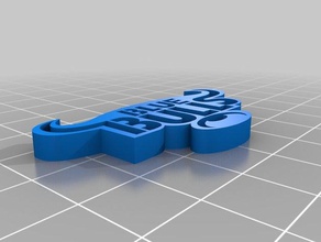 blue bulls llavero llaveros 3d print model - Mito3D