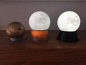 personnalisable moonglobesphere stand décor de la base personnalisé customizer 3d print model - Mito3D