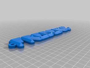name keychain 2 organization customized 3d print model - Mito3D