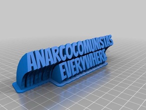 anarcocomunistas ovunque office personalizzato 3d print model - Mito3D