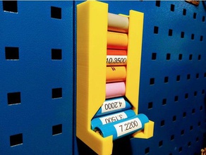 18650 dispenser pegboard organizzazione batteria porta 3d print model - Mito3D