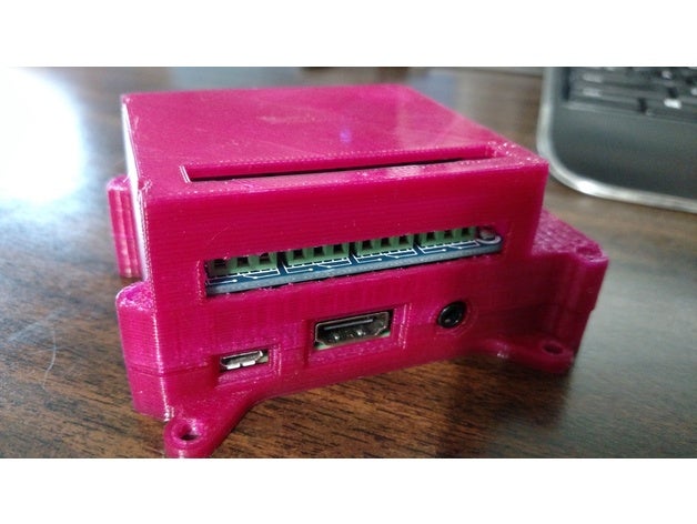 cro raspberry pi 3 2 4 relè hat caso wvesa mnt 3d la stampante accessori di canale rpi rpi3 3D print model - Mito3D