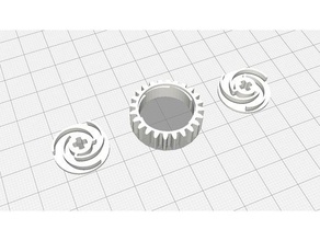 lego technic overrunning clutch ratchet wheel hobby cog cogs freewheel gear gears compatible one way mechanism ratcheting 3d print model - Mito3D