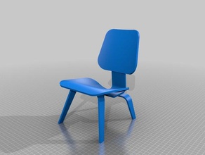 eames madera laminada sillón modelo muebles charles el diseñador de diseño ray asiento 3d print model - Mito3D