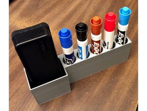 dry erase board caddy office marker holder whiteboard 3d print model - Mito3D