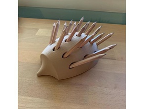 pencil holder hedgehog style office 3d print model - Mito3D