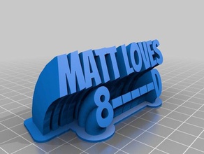 matt 2 office personalizzato 3d print model - Mito3D
