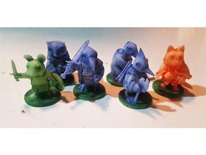 orman savaşçıları, generaller oyuncaklar oyunlar 28 mm boardgame kök masa 3d print model - Mito3D