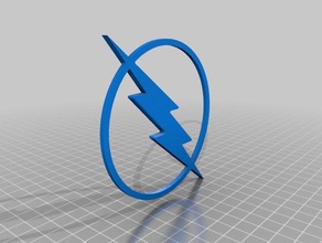 logótipo flash 3d impressão Logo em marvel a comics 3d print model - Mito3D