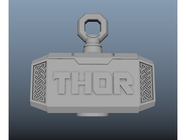 mjolnir dog tag other 3dmodel dogtag hammer marvel prop thor 3D print model - Mito3D