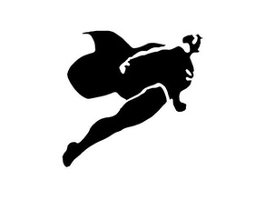 superman sinais logotipos voando estêncil 3d print model - Mito3D