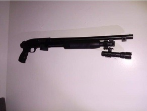 fusil de chasse sur le mur sport à l'extérieur 12gauge mossberg 3d print model - Mito3D