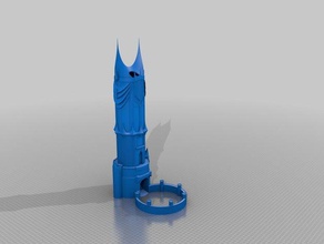 barad-d&ucircr saurons tower dice re-fenced dd dnd dungeons dragons lord rings lotr rpg tabletop 3d print model - Mito3D