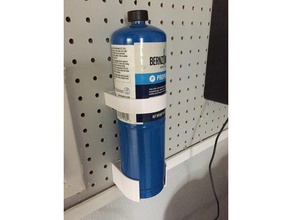 propane bottle storage holder standard pegboard organization can garage mount tank 3d print model - Mito3D