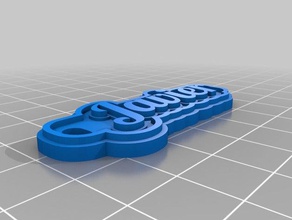 javier keychains customized 3d print model - Mito3D