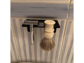 razor brush holder bathroom 3d print model - Mito3D