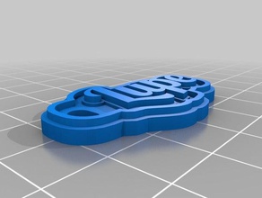 lupe-Schlüsselanhänger Schlüsselanhänger angepasst 3d print model - Mito3D