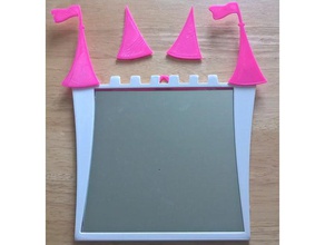 pink princess mirror 3d printing girl toy 3d print model - Mito3D