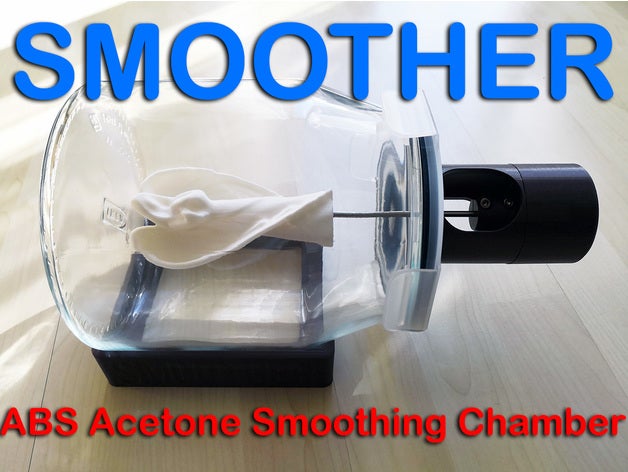 smoother abs acetone smoothing chamber ikea 365+ jar 3d printer accessories vapor bath vapour glass 3D print model - Mito3D