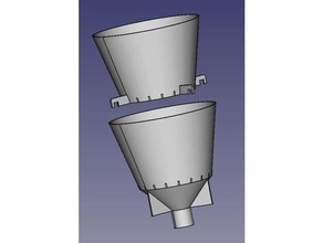 entonnoirs pour double filtration funnels biology equipement filter filtre lab labo laboratoire laboratory 3d print model - Mito3D