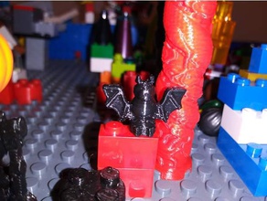 lego-Stil Fledermaus - Spielzeug Spiele halloween lego Tier lego-kompatibel 3d print model - Mito3D