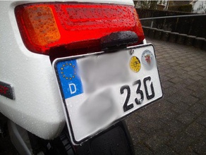 niu ngt kennzeichen-halter license plate holder automotive electric scooter 3d print model - Mito3D