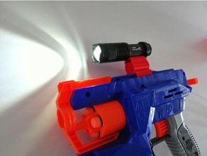 nerf scope flashlight mount toy game accessories gun mod 3d print model - Mito3D