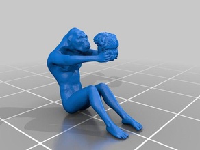 printle m&m hombre-simio esculturas 3d print model - Mito3D