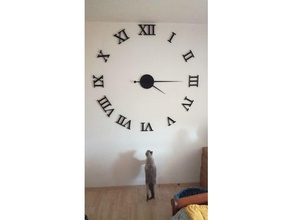 extra large roman wall clock household decoration design home horloge maison mural pendule romain salon mount 3d print model - Mito3D