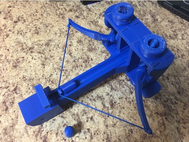 ultimate desktop catapult roman ballista mechanical toys office warfare siege engine 3D print model - Mito3D