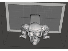 demon skull v3 automotive 3d print model - Mito3D