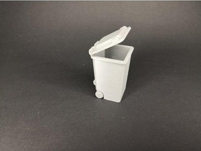 Papierkorb-Taste ring Modelle keychain keyring Papierkorb 3d print model - Mito3D