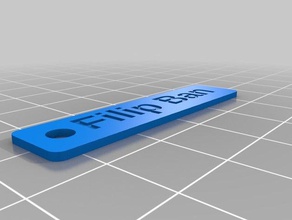 filip ban trousseau de clés porte-clés personnalisé 3d print model - Mito3D