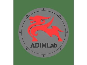 adimlab logo coaster cuisine à manger adimlabs 3d boissons boire 3d print model - Mito3D