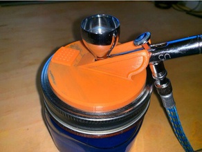 breiten Mund jar-spray-Deckel iwata neo cn airbrush hand tools Reinigung 3d print model - Mito3D