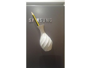 low-poly-vase-Kühlschrank-magnet Stifthalter Küche Essen spiral vase 3d print model - Mito3D