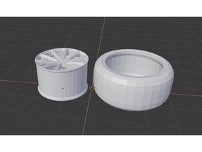 rocket league dieci rims separate tires video games 3d print model - Mito3D