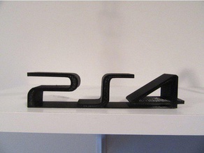 ps4 logo decor gaming playstation sign 3d print model - Mito3D