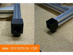 v-slot 20 extendido pie diy 20x20 20x20mm de aluminio extrusión fabricante ferroviario vslot 3d print model - Mito3D