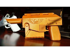 warhammer 40k las pistola adereços blaster arma imperiam imperium laser pew 3d print model - Mito3D