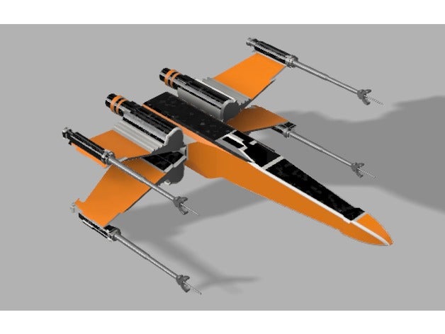 x-wing 3d baskı 3D print model - Mito3D