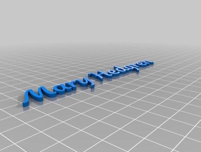 mary hedgren card holder signs logos customized 3d print model - Mito3D