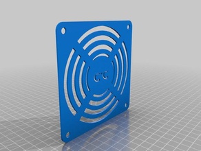 120x120 fan cover electronics 120mm fancover mount 3d print model - Mito3D
