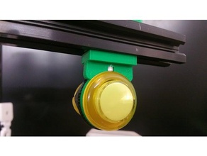 button holder 3d printing 2020 20x20 aluminum aiy arcade google home 3d print model - Mito3D