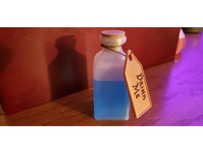 drink me vial- alice wonderland vase mode 3d printing potion spial spiralize 3d print model - Mito3D