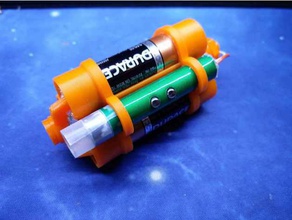 laser aa battery mount electronics 3d print model - Mito3D